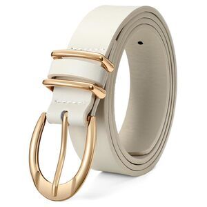 Women's Leather Belts For Jeans Pants Dresses, Fashion Black Brown Gold Silver⭐️